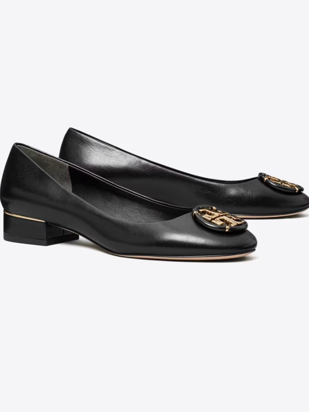 Tory burch multi-logo block heels